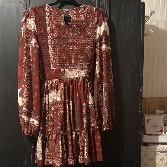 Flying Tomato Red and White Long Sleeve Dress - Picture 12 of 16